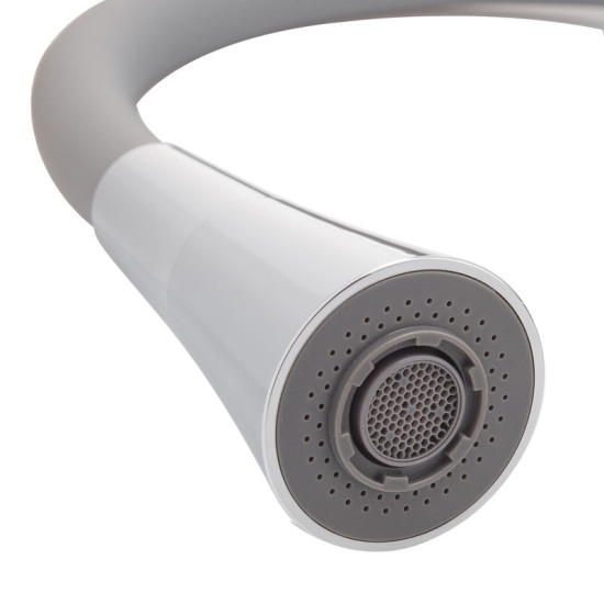 Кухонний змішувач Mixxus Premium Matis 011-T (NUT) Refl.Gray (хром+силік.злив сірий) (MI8267)