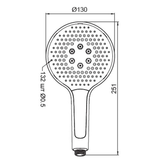Лейка для ручного душа Koer KP-0401-05 (KR4981)