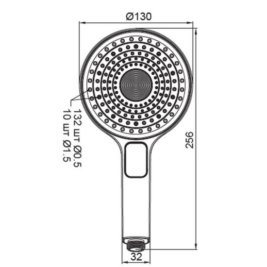 Лейка для ручного душа Koer KP-0403-05 (KR4993)