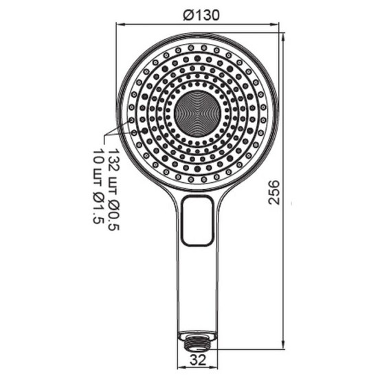 Лейка для ручного душа Koer KP-0403-07 (KR4997)