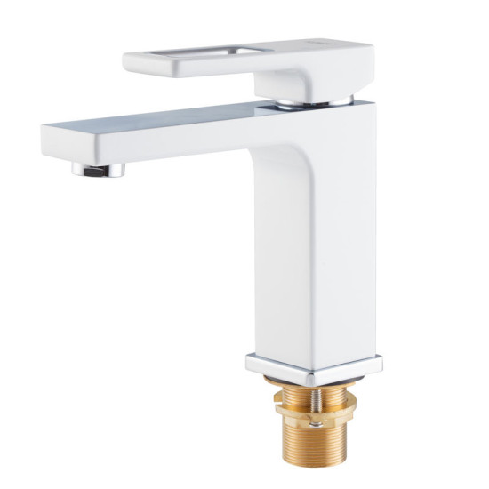 Смеситель для раковины Koer KB-10009-04 (хром+белый) (KR5975)