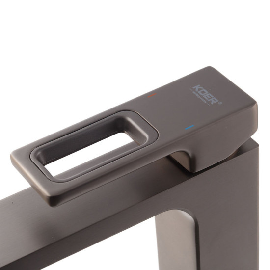 Змішувач для раковини Koer KB-10009-07 (графіт) (KR5976)