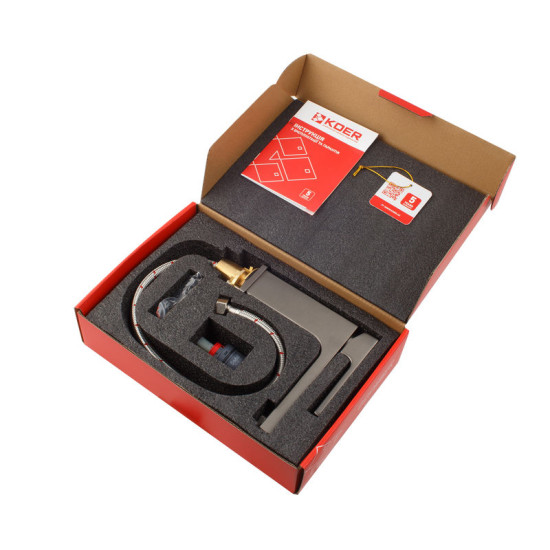 Змішувач для раковини Koer KB-10009-07 (графіт) (KR5976)