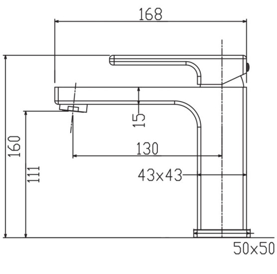 Змішувач для раковини Koer KB-10009-07 (графіт) (KR5976)