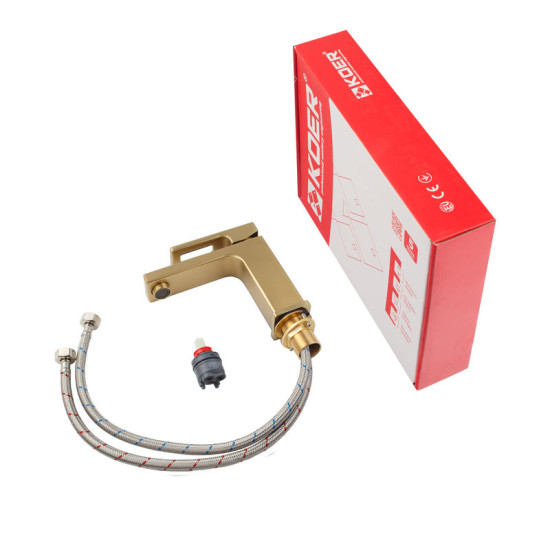 Змішувач для раковини Koer KB-10009-12 (матового золота) (KR5977)