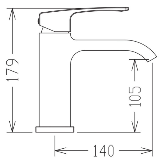 Змішувач для раковини Koer KB-10037-07 (графіт) (KR5999)