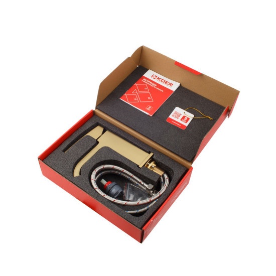 Смеситель для раковины Koer KB-10037-12 (матового золота) (KR6000)