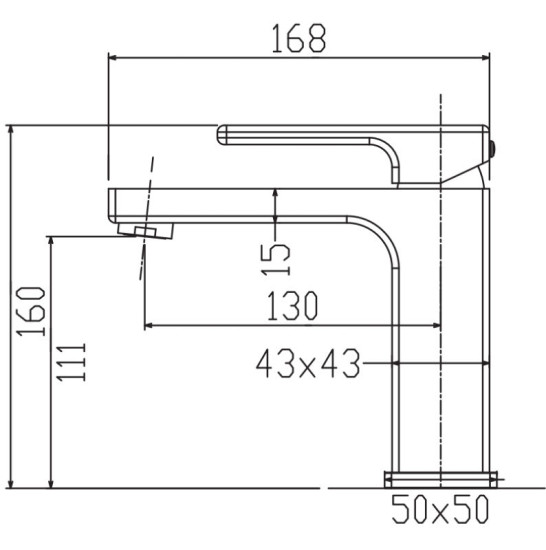 Змішувач для раковини Koer KB-10039-01 (хром) (KR5994)