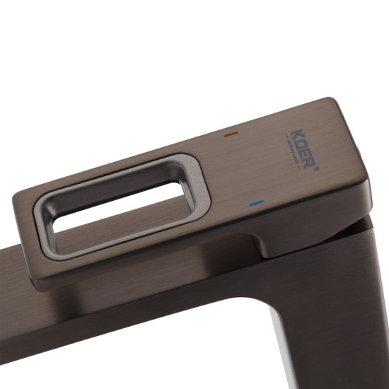 Змішувач для раковини Koer KB-11009-07 (графіт) (KR5978)