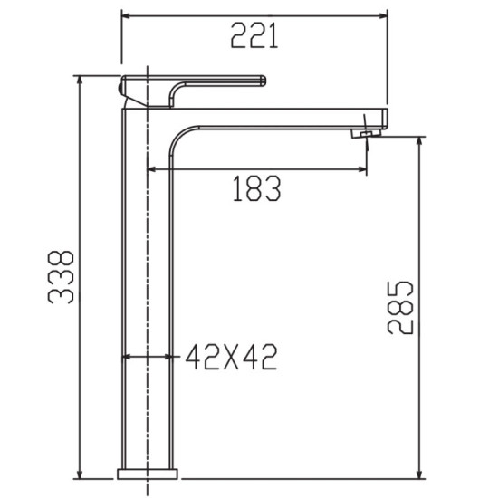 Змішувач для раковини Koer KB-11009-07 (графіт) (KR5978)