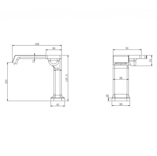 Смеситель для раковины Mixxus Premium Terra 001 (NUT) Graphite (графит) (MI8383)