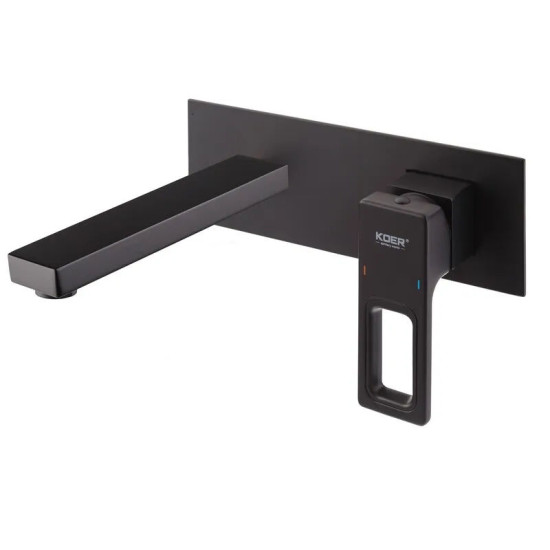 Змішувач для раковини прихованого монтажу Koer KB-16009-05 (чорний) (KR5980)
