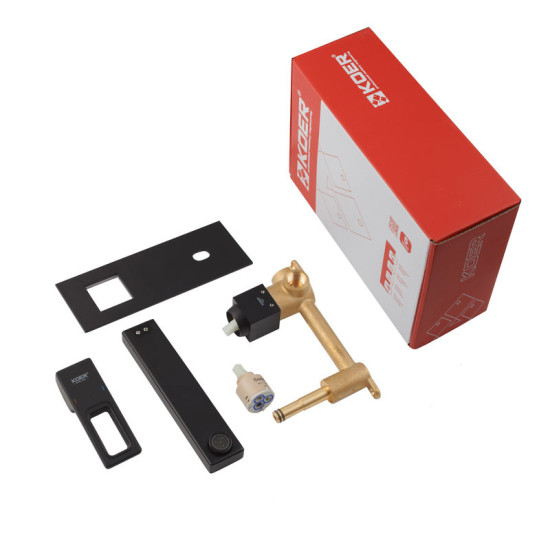 Змішувач для раковини прихованого монтажу Koer KB-16009-05 (чорний) (KR5980)