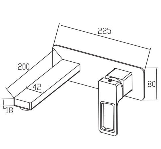 Змішувач для раковини прихованого монтажу Koer KB-16009-05 (чорний) (KR5980)