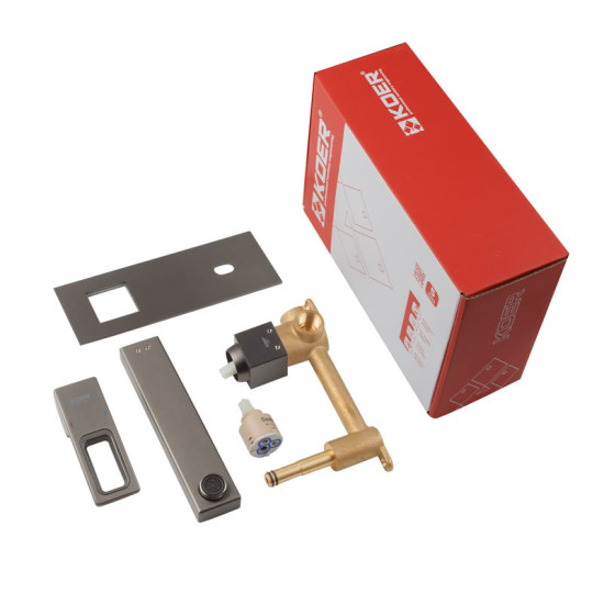 Змішувач для раковини прихованого монтажу Koer KB-16009-07 (графіт) (KR5981)