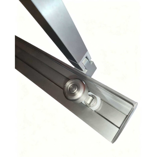 Шторка на ванну Koer SR BS06-120x150-TR-07 прозрачное стекло Easy Clean 6мм, графит (KR5947)