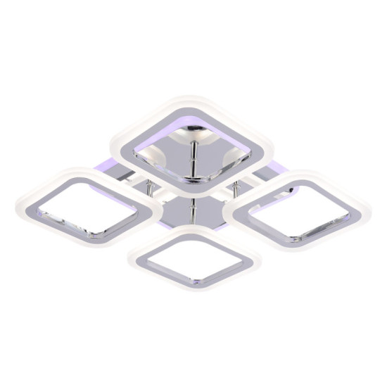 Люстра стельова Valeso LI8822/4B CR (RGB), хром, LED 64W+8W