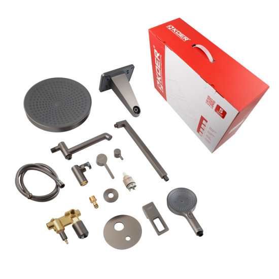 Душова система прихованого монтажу Koer KB-66029-07 (графіт) (KR5954)