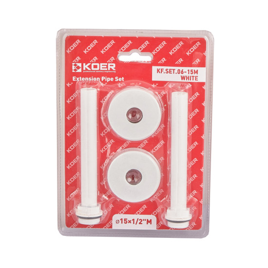 Комплект удлинителей Koer KF.SET.06-15M WHITE d15x1/2M білий (KR5848)