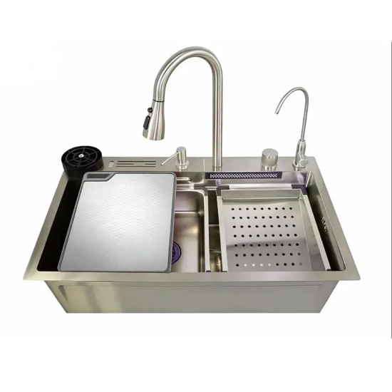 Кухонная мойка Mixxus MH7546-SET-08 Micro Decor SS Color (MI8458)
