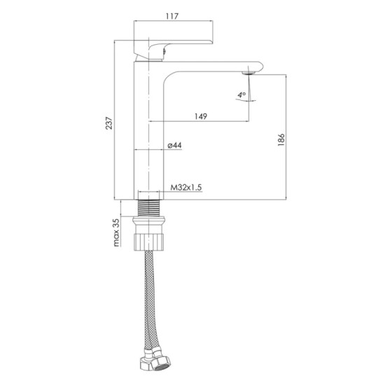 Змішувач для раковини Imprese Aria f03507510AB