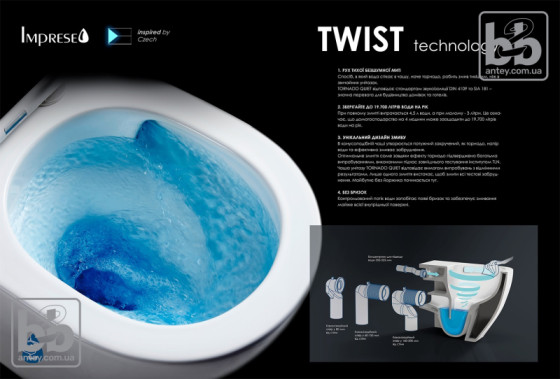 Підвісний унітаз Imprese KUBIK Twist i-glaze, сидіння Slow-closing, білий (c06810233)