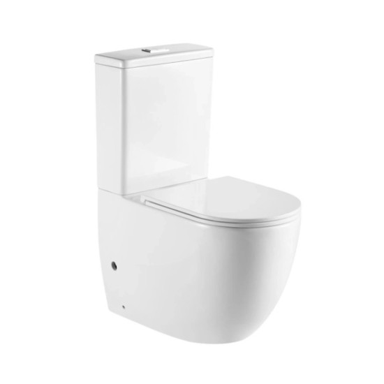 Унитаз-компакт Imprese OSLAVA 62*34*82,5см, безободковый, сиденье Slim slow-closing, белый (с06507103TW)