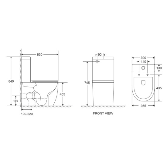 Унитаз-компакт Imprese OSLAVA 62*34*82,5см, безободковый, сиденье Slim slow-closing, белый (с06507103TW)