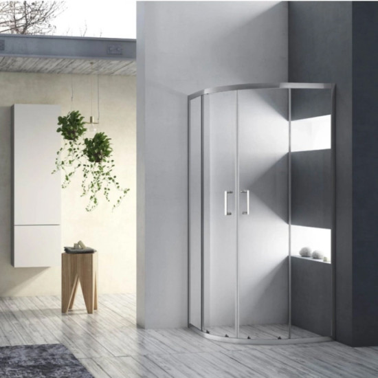 Душевая кабина Imprese VALTICE 90*90*190 угловая, раздвижная дверь, стекло прозрачное, профиль хром (i51580)