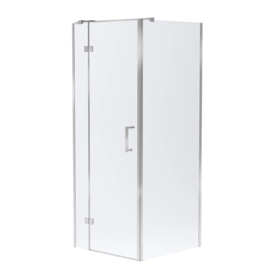 Душова кабіна Volle SOTA 90-C 90*90*200 квадратна, реверсивна, двері розстібні, профіль хром, скло прозоре (1038.124501)
