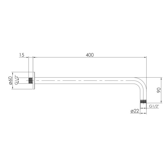 Кронштейн для верхнего душа Imprese i-BATH R, хром (f03600101TG)