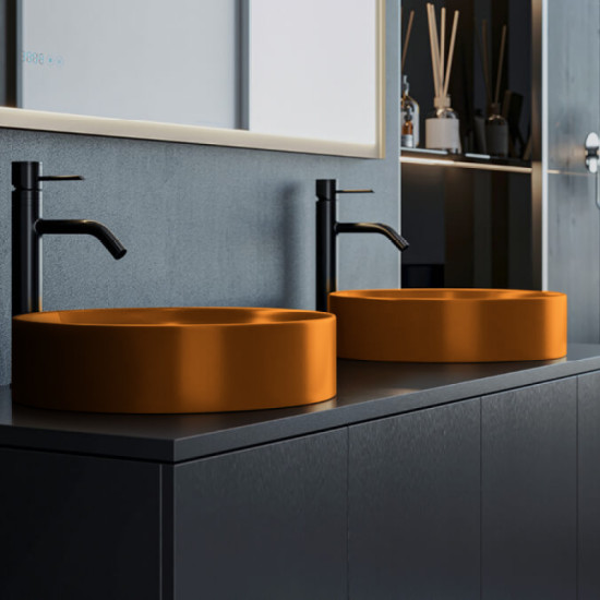 Раковина Volle круглий помаранчевий (13-40-455 Orange)