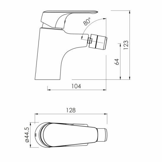 Змішувач для біде Imprese ORLIK, хром (f03109401CA)