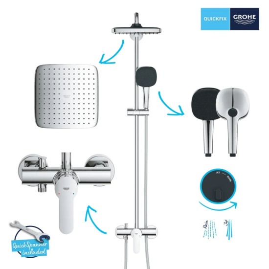 Душева система Grohe QuickFix Vitalio Comfort 26985001 + BF40961SC