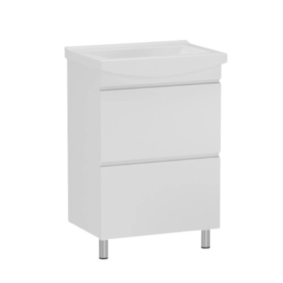 Тумба с раковиной RJ FORTUNA-XO  50см RJFU019-4150WHSET(RJFU019-4150WH + K11-0163) белая