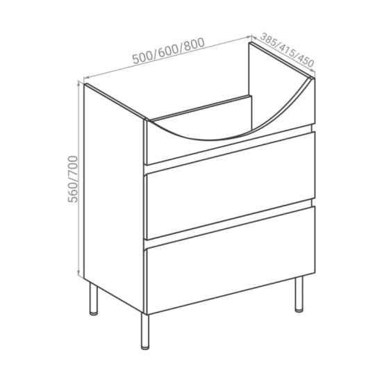 Тумба с раковиной RJ FORTUNA-XO  50см RJFU019-4150WHSET(RJFU019-4150WH + K11-0163) белая