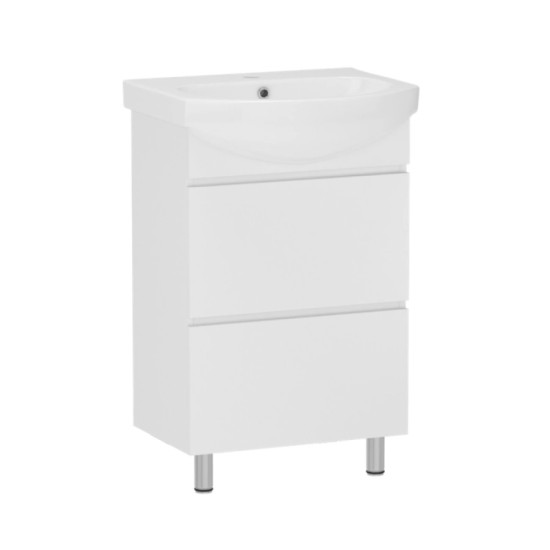 Тумба с раковиной RJ TOFT-ХО  60см RJFU027-4160WHSET(RJFU027-4160WH + L81960000) белая