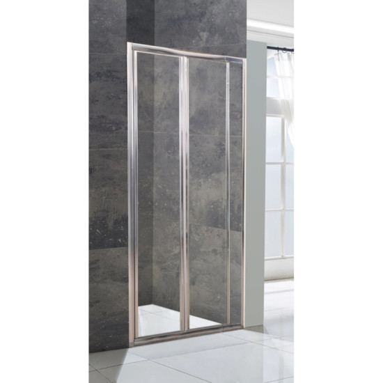 Душові двері Eger 599-132СС 95*195 bifold хром, прозорі