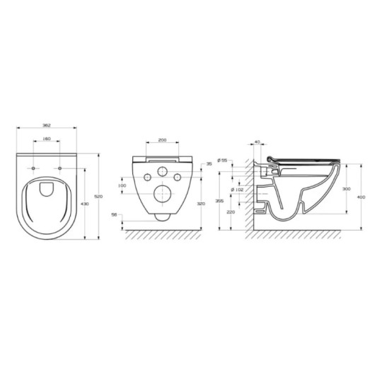 Унітаз підвісний Roca Hebe Rimless A34H138000