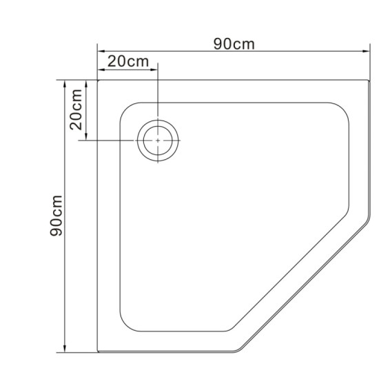 Душовий піддон RJ DUCT 90RZ079(2) 90*90