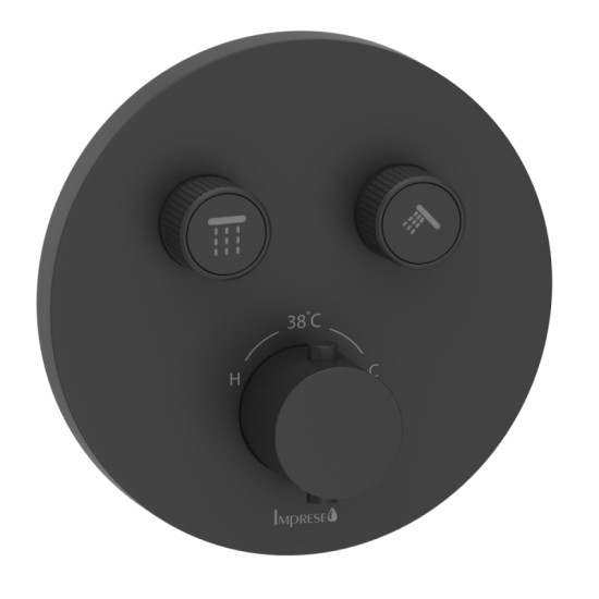Смеситель термостатический для душа скрытого монтажа Imprese KUCERA Smart Click f04603410AH черный матовый