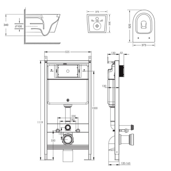 Інсталяція з унітазом Imprese SVETLY Twist, сидіння Slim slow-closing + Інсталяція i-FRAME i1210, кріплення (c06805203+i1210)