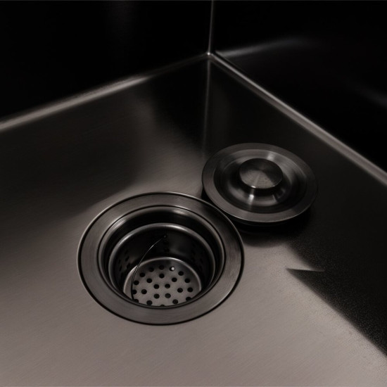 Кухонная мойка Valeso Handmade CM 65*50 L PVD черная (3,0/1,0)