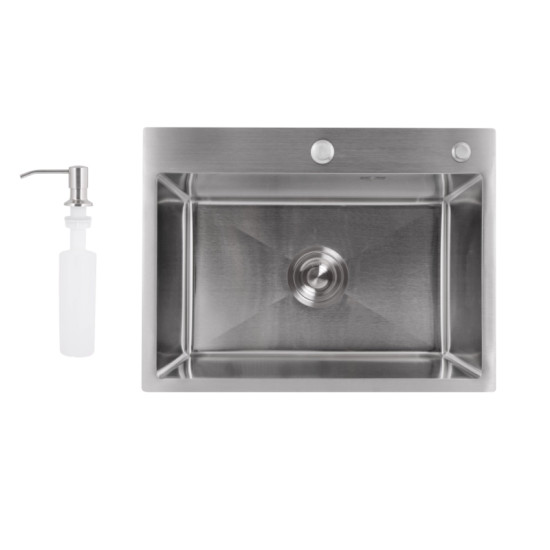 Кухонная мойка Lidz Handmade H5843 Brushed Steel 3,0/1,0 мм LDH5843BRU49442