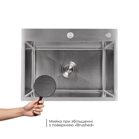 Кухонная мойка Lidz Handmade H5843 Brushed Steel 3,0/1,0 мм LDH5843BRU49442