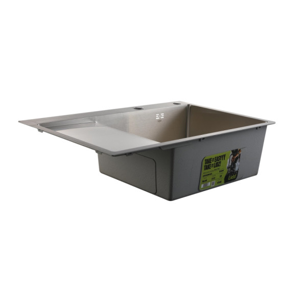 Кухонная мойка Lidz Handmade Max 500 H7849L Brushed Steel, 3,0/1,0 LDH7849LBRU49463