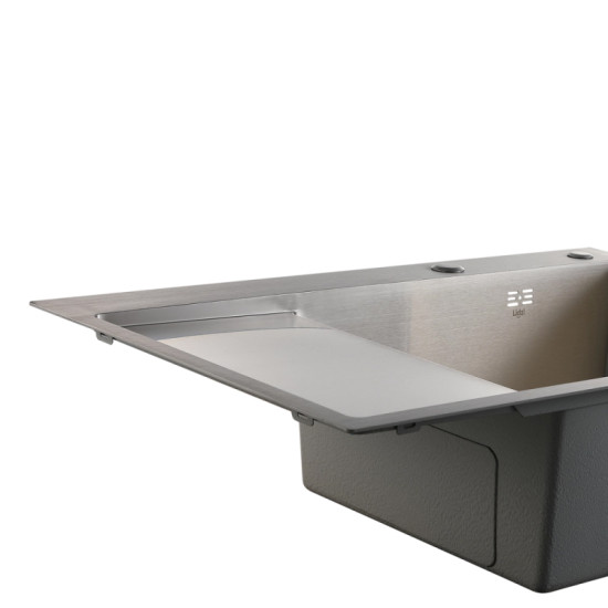 Кухонная мойка Lidz Handmade Max 500 H7849L Brushed Steel, 3,0/1,0 LDH7849LBRU49463