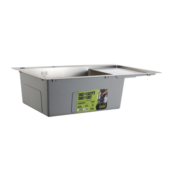 Кухонная мойка Lidz Handmade Max 500 H7849R Brushed Steel, 3,0/1,0 LDH7849RBRU49464