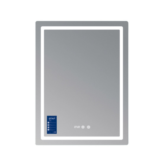 Дзеркало Qtap Mideya (MI2) 600х800 з годинником, з LED-підсвічуванням Touch, з антизапітнінням, рег. яскравості QTMID60080049627