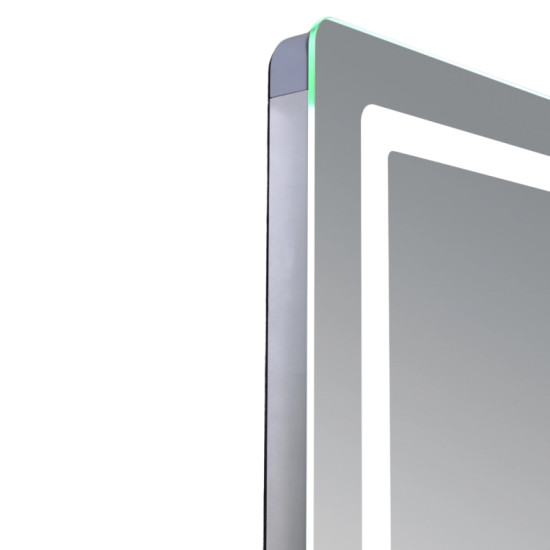Дзеркало Qtap Mideya (MI2) 600х800 з годинником, з LED-підсвічуванням Touch, з антизапітнінням, рег. яскравості QTMID60080049627